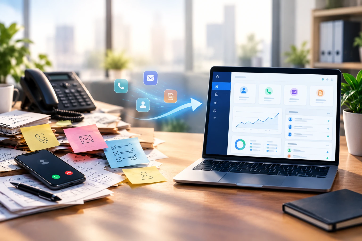 سیستم‌محوری کسب‌وکار با اتصال CRM به تلفن ویپ و مدیریت یکپارچه پرونده‌های مشتریان و سفارش‌ها